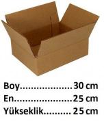 Tek Oluklu Karton Koli 30x25x25 cm Tek Oluklu Karton Koli 30x25x25 cm