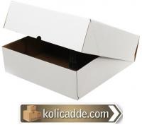 Beyaz Kilitli Karton Kutu 40x40x12 cm. Beyaz Kilitli Karton Kutu 40x40x12 cm.