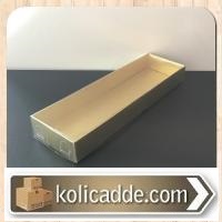 Altın Karton Kutulu Asetat Kutu 6,5x20,5x2,5 cm