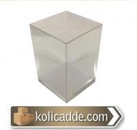 Altı Gümüs Ic Yükseltici Karton Üstü Asetat Kutu 5x5x10 cm Altı Gümüs Ic Yükseltici Karton Üstü Asetat Kutu 5x5x10 cm
