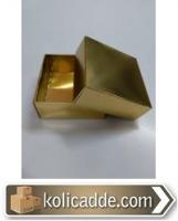 Altın Varak Karton Kutu 8x8x3,5 cm Altın Varak Karton Kutu 8x8x3,5 cm