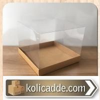 Asetat Kapakli Kraft Renkli Kutu 20x20x17 5 Cm Kolicadde
