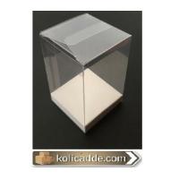 Altı Beyaz Ic Yükseltici Karton Üstü Asetat Kutu 6x6x8 cm Altı Beyaz Ic Yükseltici Karton Üstü Asetat Kutu 6x6x8 cm