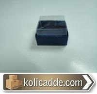Asetat Kapaklı Lacivert Kutu 5x5x3 cm.