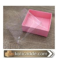 Mermer Desenli Asetat Kapaklı Pembe Kutu 8x8x3 cm Mermer Desenli Asetat Kapaklı Pembe Kutu 8x8x3 cm