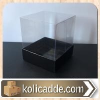 Asetat Kapaklı Siyah Kutu 9x9x10 cm. Asetat Kapaklı Siyah Kutu 9x9x10 cm.