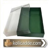 Asetat Kapaklı Yeşil Kutu 26x40x7.5 cm Asetat Kapaklı Yeşil Kutu 26x40x7.5 cm
