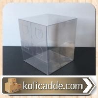 Asetat Kapaklı Asetat Kutu 9x9x10 cm.