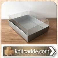 Mat Gümüş Rengi Metalize Asetat Kutu 12x15x5