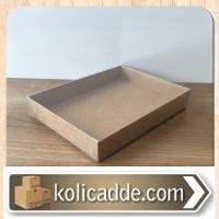 Asetat Kapaklı Altı kraft Karton Kutu 15x20x3 cm Asetat Kapaklı Altı kraft Karton Kutu 15x20x3 cm