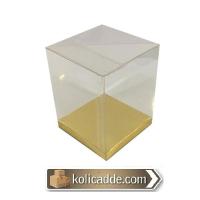Altı Gold İç Yükseltici Karton Üstü Asetat Kutu 10x10x10 cm