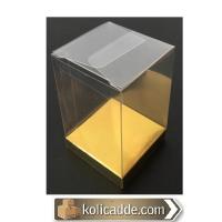 Altı Gold İç Yükseltici Karton Üstü Asetat Kutu 7x7x10 cm