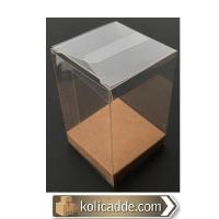 Altı Kraft İç Yükseltici Karton Üstü Asetat Kutu 7x7x10 cm Altı Kraft İç Yükseltici Karton Üstü Asetat Kutu 7x7x10 cm