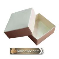 Komple Karton Krem Kapaklı Kutu 5x5x2,2 Komple Karton Krem Kapaklı Kutu 5x5x2,2