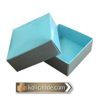 Komple Karton Mavi Kapaklı Kutu 5x5x2,2 Komple Karton Mavi Kapaklı Kutu 5x5x2,2