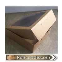 Pencereli Kraft Karton Kutu 15x15x5 cm