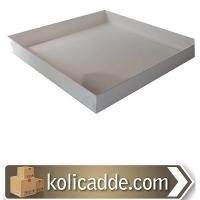 Asetat Kapaklı Beyaz Kutu 35x35x4 cm.