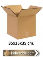 Çift Oluklu Kare Küp Karton Koli 35x35x35 cm.
