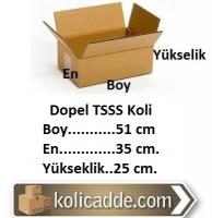 Dopel TSSST Koli Çift Oluklu 51x35x25 cm. Dopel TSSST Koli Çift Oluklu 51x35x25 cm.