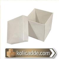Kapaklı Beyaz Karton Kutu 7x7x7 cm