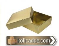 Kapaklı Gold Karton Kutu 7x7x2.2 cm Kapaklı Gold Karton Kutu 7x7x2.2 cm