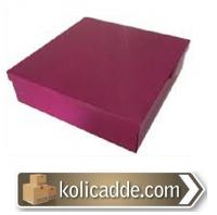 Kapaklı Mor Karton Kutu 25x25x10 cm