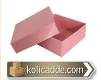 Kapaklı Pembe Karton Kutu 9x9x3 cm Kapaklı Pembe Karton Kutu 9x9x3 cm