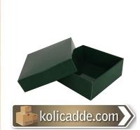 Kapaklı Yesil Karton Kutu 7x7x2.2 cm Kapaklı Yesil Karton Kutu 7x7x2.2 cm