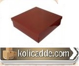 Kapaklı Bordo Karton Kutu 25x25x10 cm