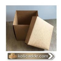 Karton Kapaklı Kraft Kutu 12x12x12 cm Karton Kapaklı Kraft Kutu 12x12x12 cm
