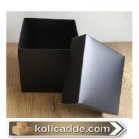 Karton Kapaklı Siyah Kutu 10x10x10 cm Karton Kapaklı Siyah Kutu 10x10x10 cm