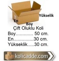 Çift Oluklu Kargo Ambalaj Kolisi Kraft 50x30x30 cm. Çift Oluklu Kargo Ambalaj Kolisi Kraft 50x30x30 cm.