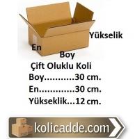 Çift Oluklu Kraft Koli 30x30x12 cm.