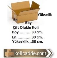 Çift Oluklu Büyük Karton Koli 30x30x30 cm.