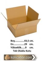 Tek Oluklu Karton Kutu 43,5x29x9 cm.