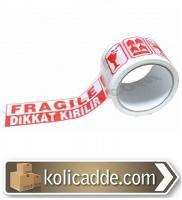 Kırılır Yazılı Bant 4,5 cm. En 100 mt. Boy