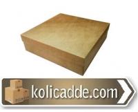 Kapaklı Kraft Karton Kutu 30x30x10 cm