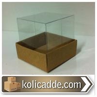 Altı Kraft Asetat Kutu 5x5x6 cm.