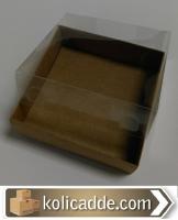Asetat Kapaklı Kraft Kutu 10x10x6 cm Asetat Kapaklı Kraft Kutu 10x10x6 cm
