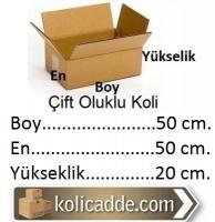 Çift Oluklu Koli 50x50x20 cm.