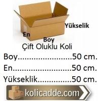 Büyük Boy Çift Oluklu Koli 50x50x50 cm. Büyük Boy Çift Oluklu Koli 50x50x50 cm.