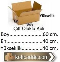 Çift Oluklu Kraft Koli 60x40x40 cm.