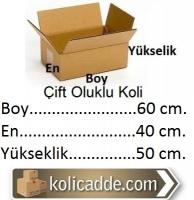 Çift Oluklu Koli 60x40x50 cm.