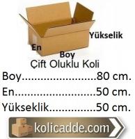 Çift Oluklu Koli 80x50x50 cm.