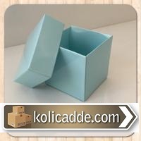 Mavi Kapaklı Karton Kutu 6x6x6 cm Mavi Kapaklı Karton Kutu 6x6x6 cm