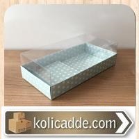 Mavi Puantiyeli Asetat Kutu 20x10x5,5 cm Mavi Puantiyeli Asetat Kutu 20x10x5,5 cm