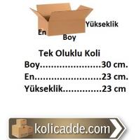 Tek Oluklu Karton Koli 30x23x23 cm.