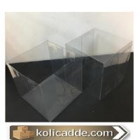 Asetat Kapaklı Asetat Kutu 10x10x10 cm Ölçülü