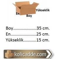 Tek Oluklu Kraft Koli 35x25x15 cm. Tek Oluklu Kraft Koli 35x25x15 cm.