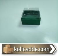 Asetat Kapaklı Yeşil Kutu 5x5x3 cm.